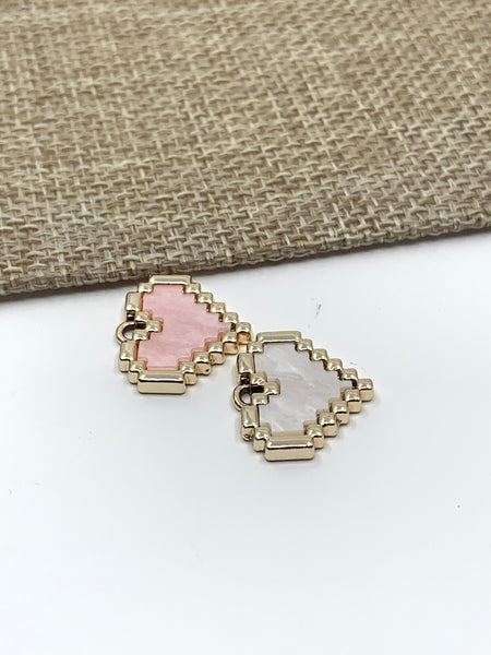 Pixel Heart Charm Pendant Bellaire Wholesale