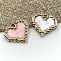 Pixel Heart Charm Pendant | Bellaire Wholesale