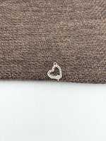 925 Sterling silver heart charm, 1pc | Bellaire Wholesale