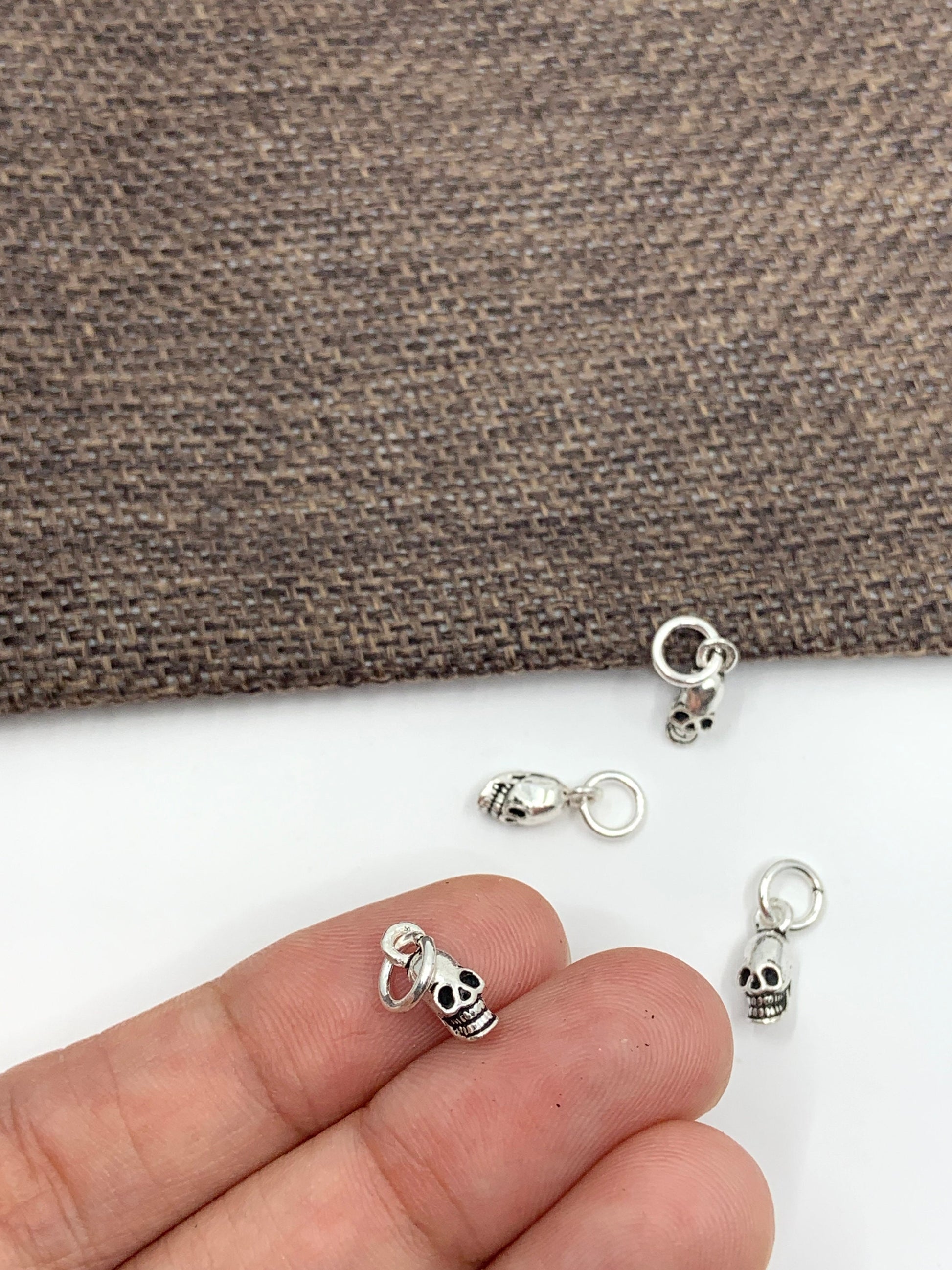 Tiny Skull Charms, 925 Sterling Silver | Bellaire Wholesale