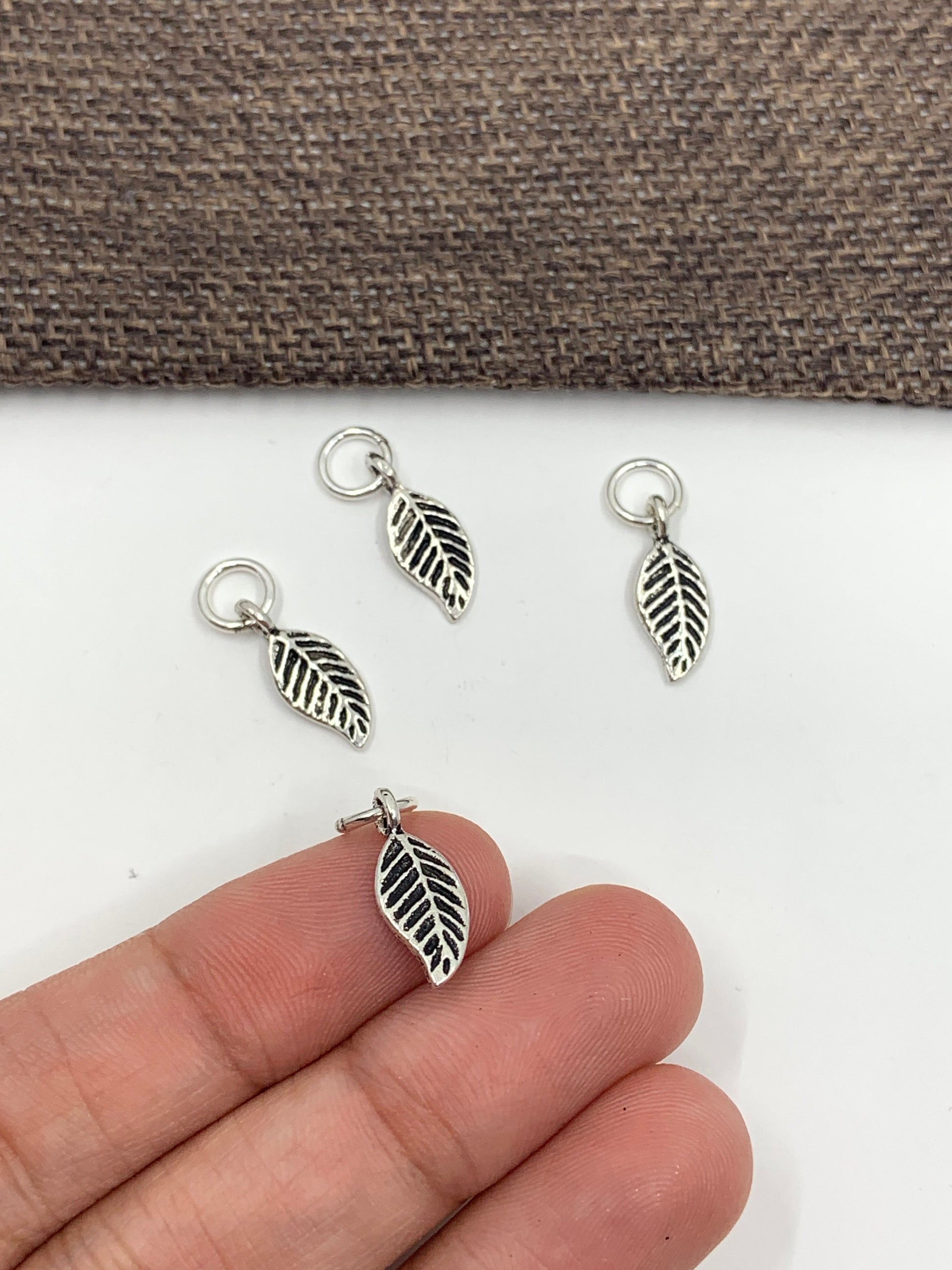 Antique Silver Leaf Charm | Bellaire Wholesale