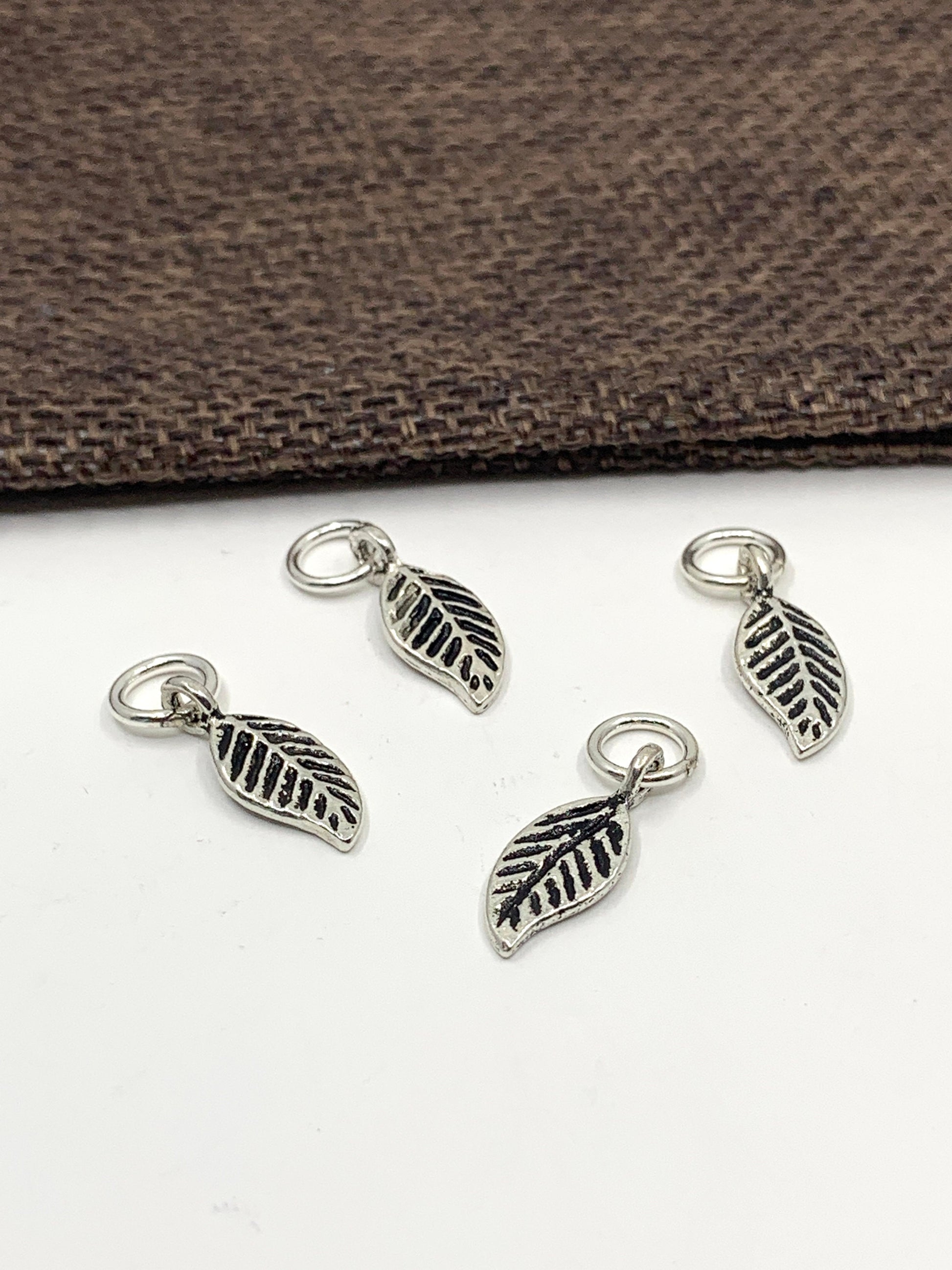Antique Silver Leaf Charm | Bellaire Wholesale