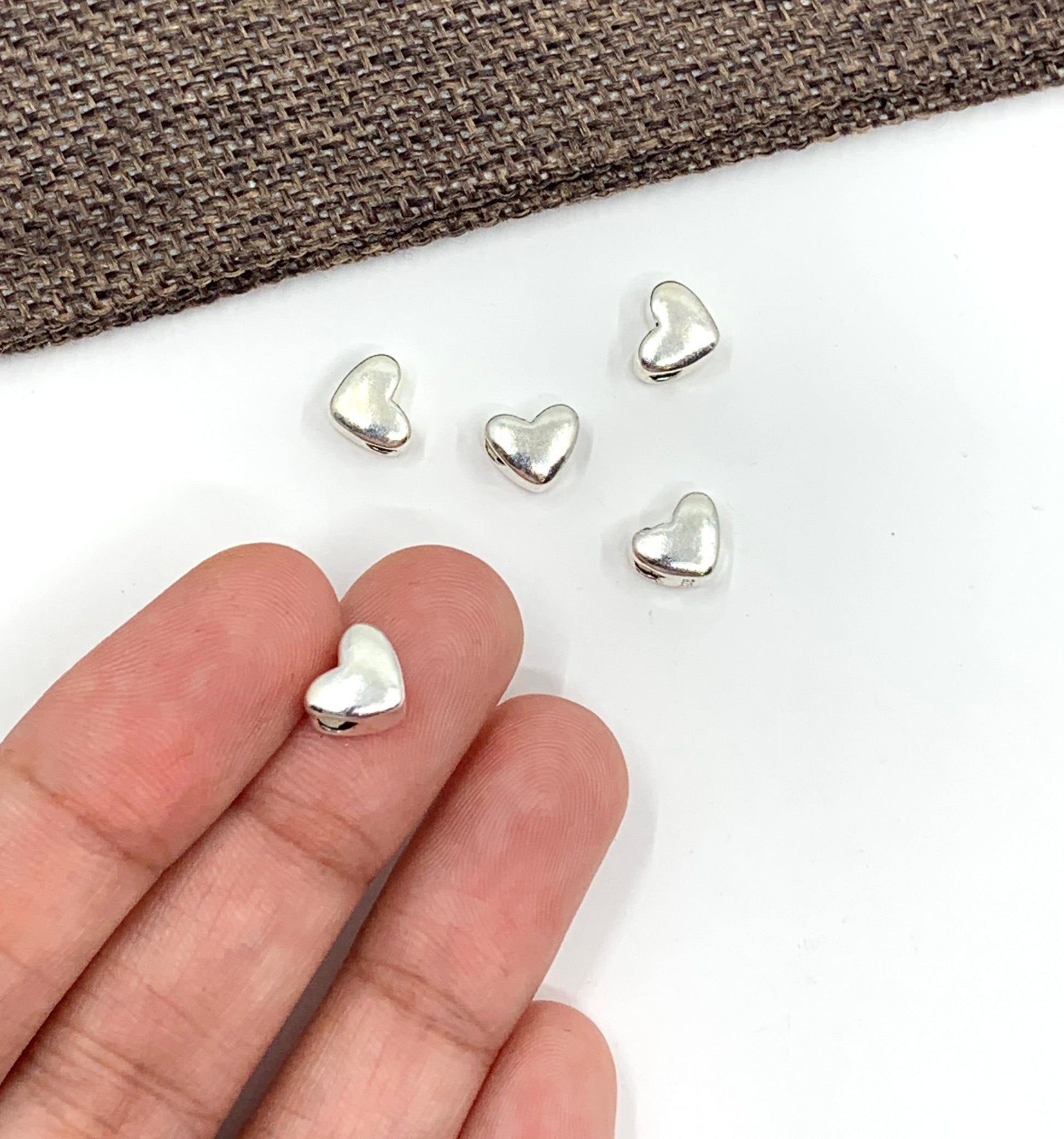 925 Sterling Silver Heart Beads | Bellaire Wholesale