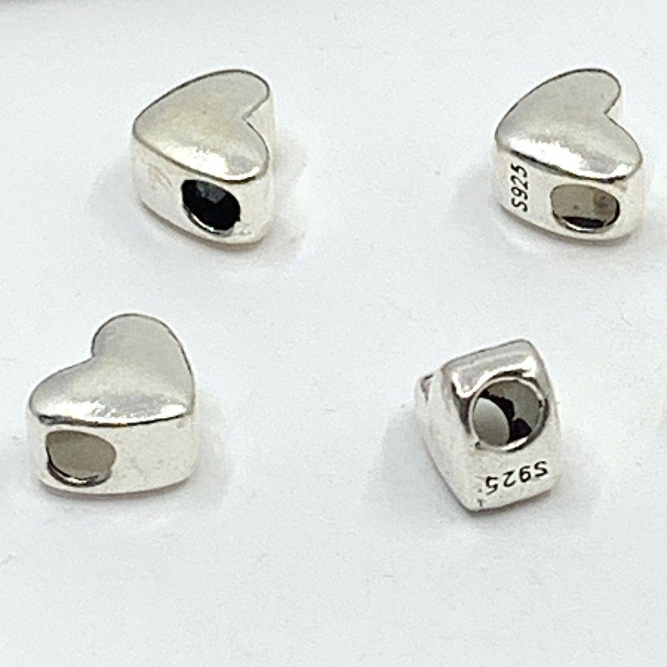 925 Sterling Silver Heart Beads | Bellaire Wholesale
