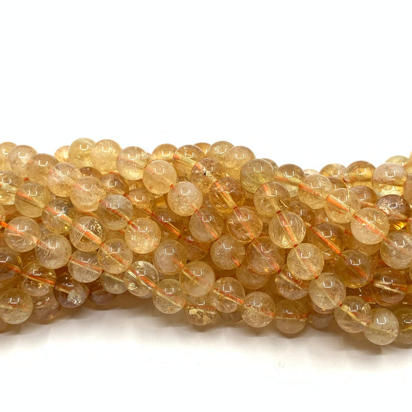 A quality Citrine Beads, 7.8mm | Bellaire Wholesale