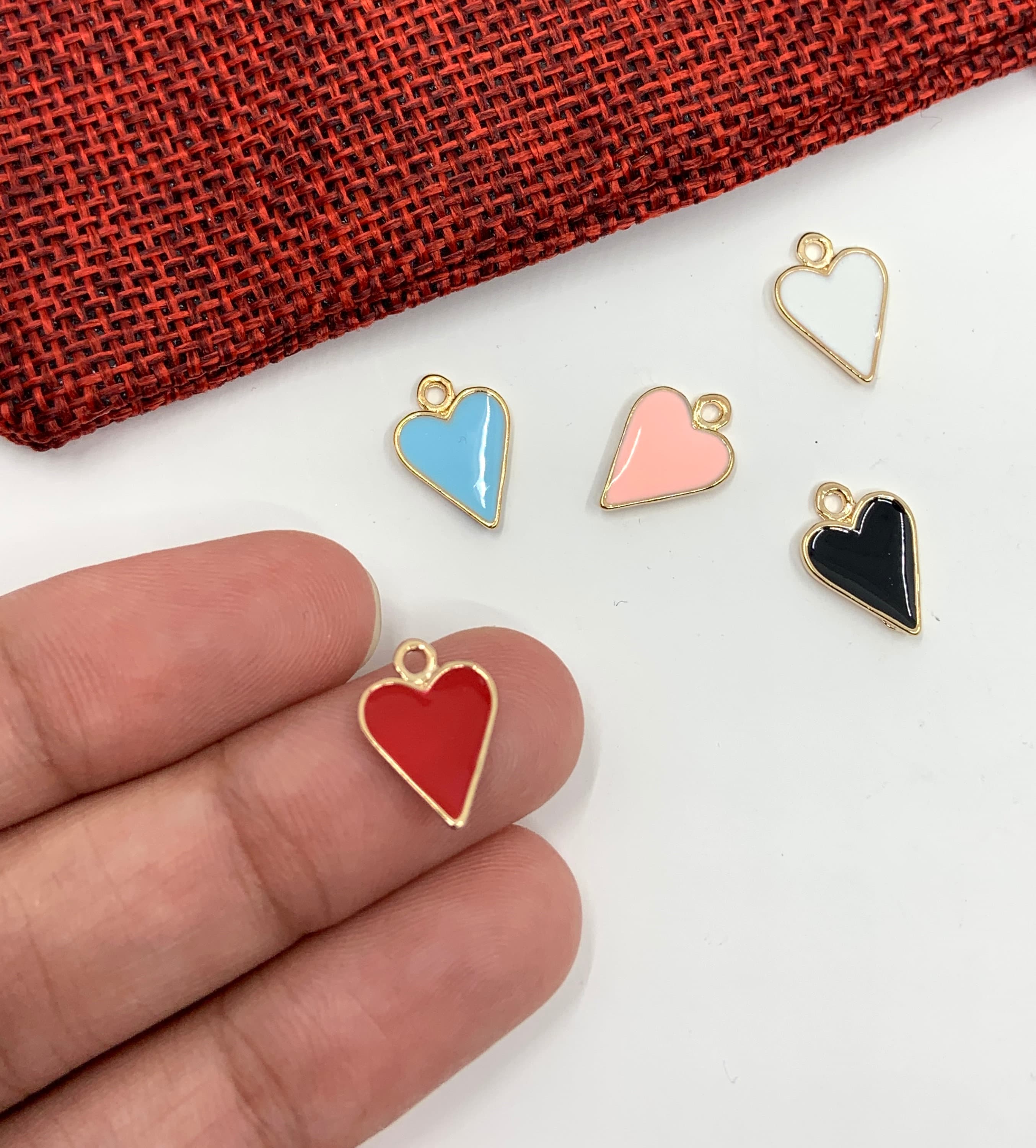 Long pointed Heart Charm