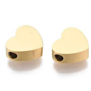  Stainless Steel Heart Bead | Bellaire Wholesale