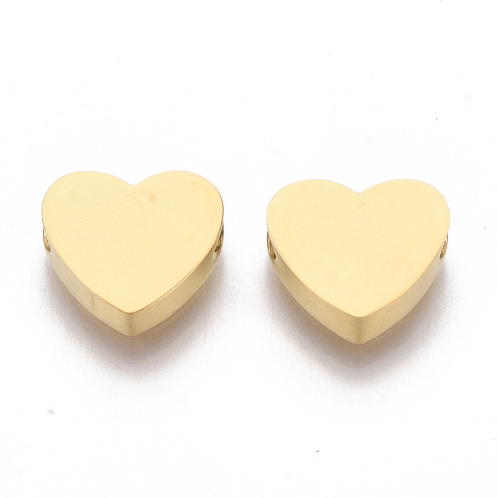  Stainless Steel Heart Bead | Bellaire Wholesale