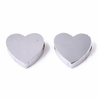  Stainless Steel Heart Bead | Bellaire Wholesale