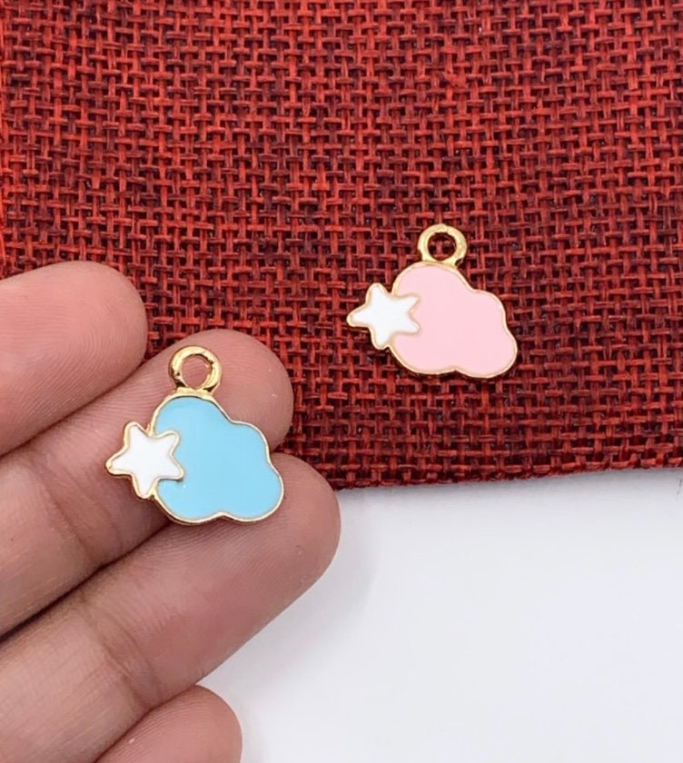 Cloud With Star Enamel Charm | Bellaire Wholesale