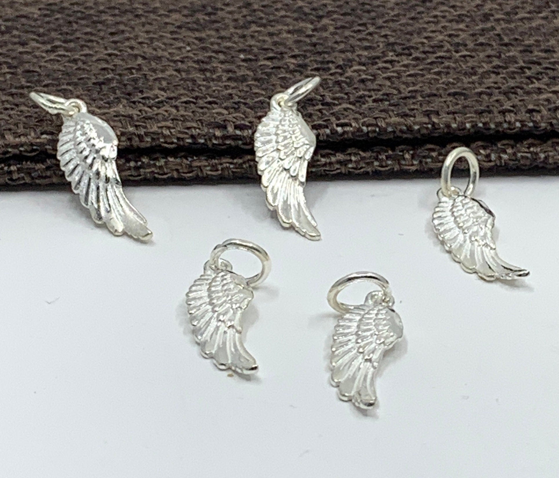 925 Sterling Silver Angel Wing Charm | Bellaire Wholesale