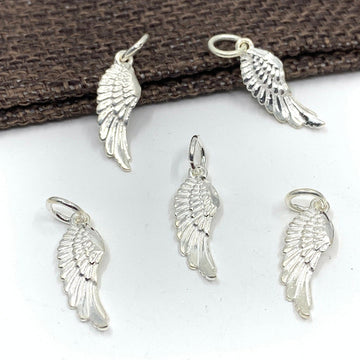 925 Sterling Silver Angel Wing Charm | Bellaire Wholesale