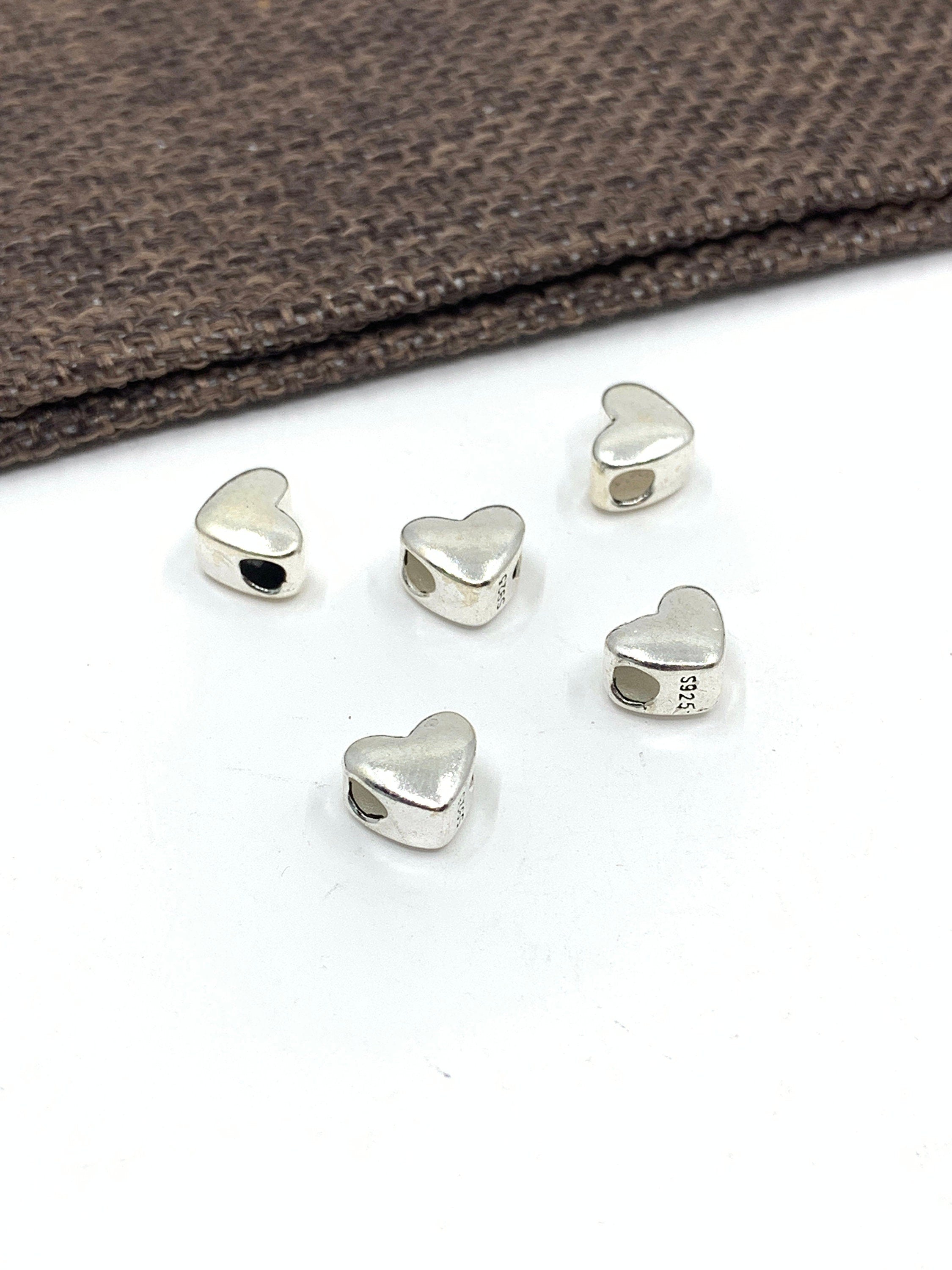 925 Sterling Silver Heart Beads | Bellaire Wholesale