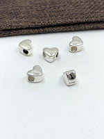925 Sterling Silver Heart Beads | Bellaire Wholesale