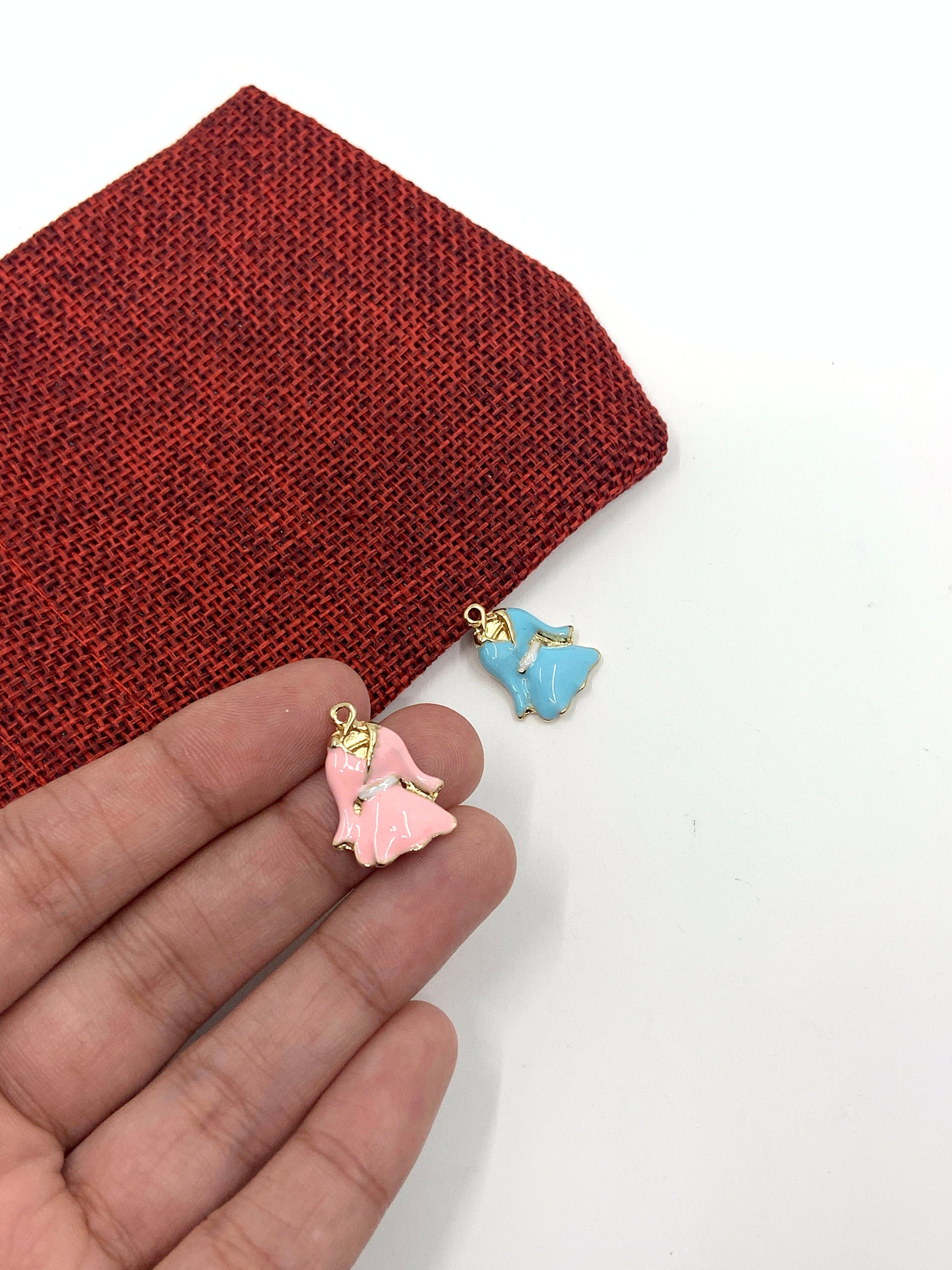 Pink Blue Dress Charm | Bellaire Wholesale