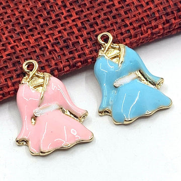 Pink Blue Dress Charm | Bellaire Wholesale