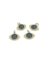 18k gold Evil Eye Pendant, Micro pave | Bellaire Wholesale