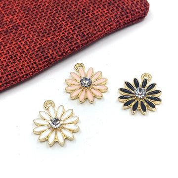 Enamel Daisy Flower Charm | Bellaire Wholesale