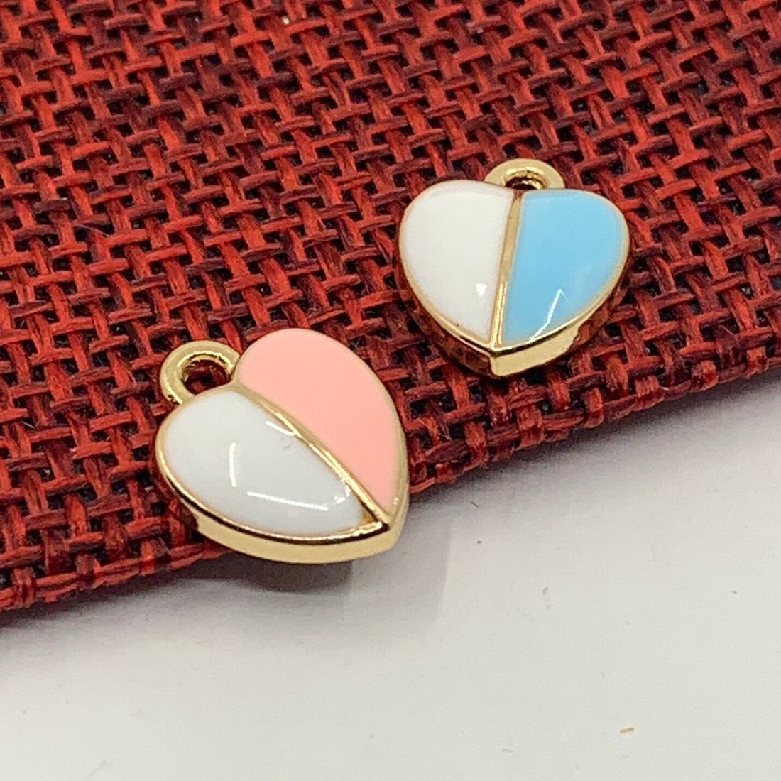 Enamel Heart Charm, 2 colors | Bellaire Wholesale