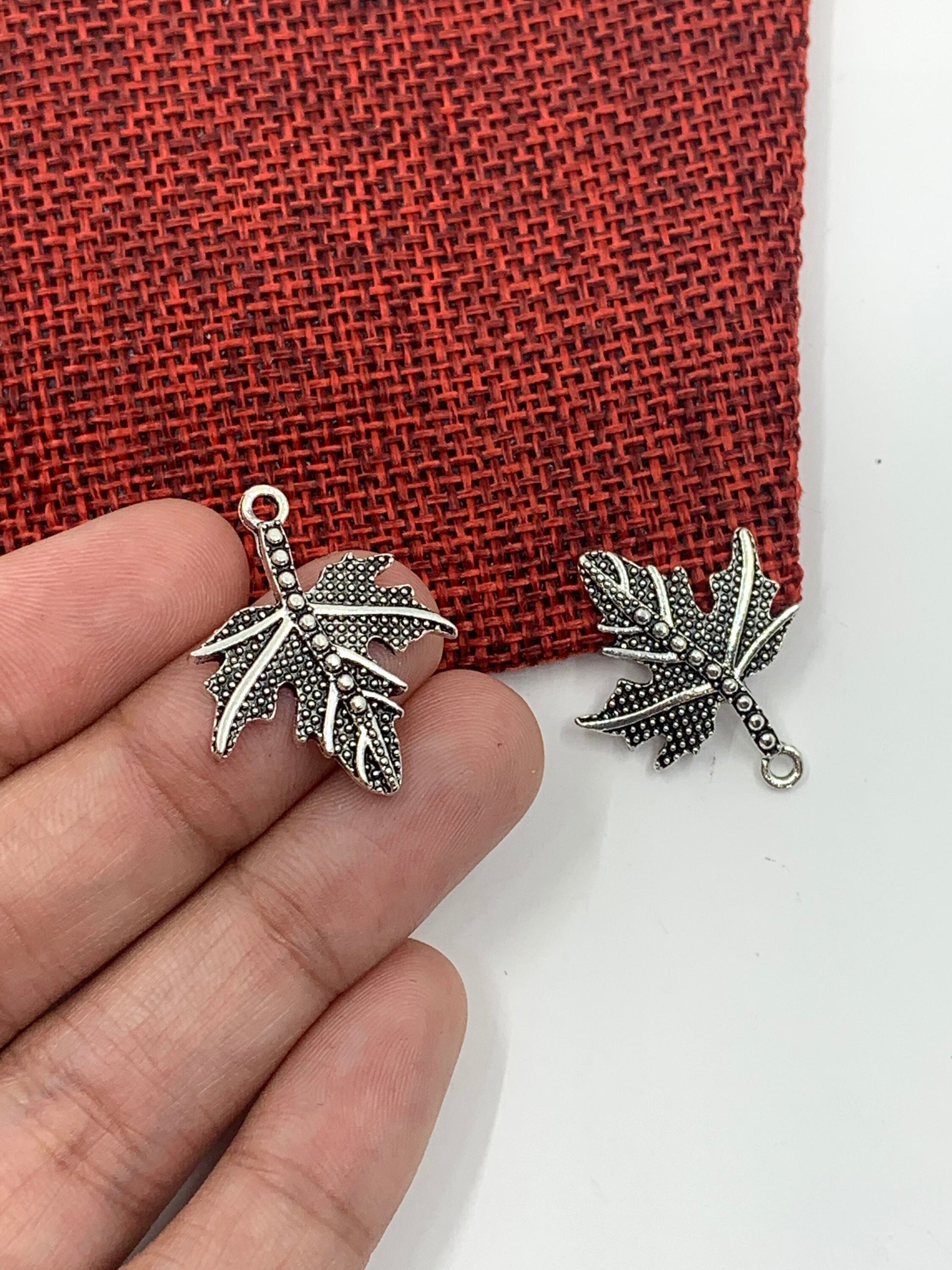 Antique Silver Leaf Charm | Bellaire Wholesale