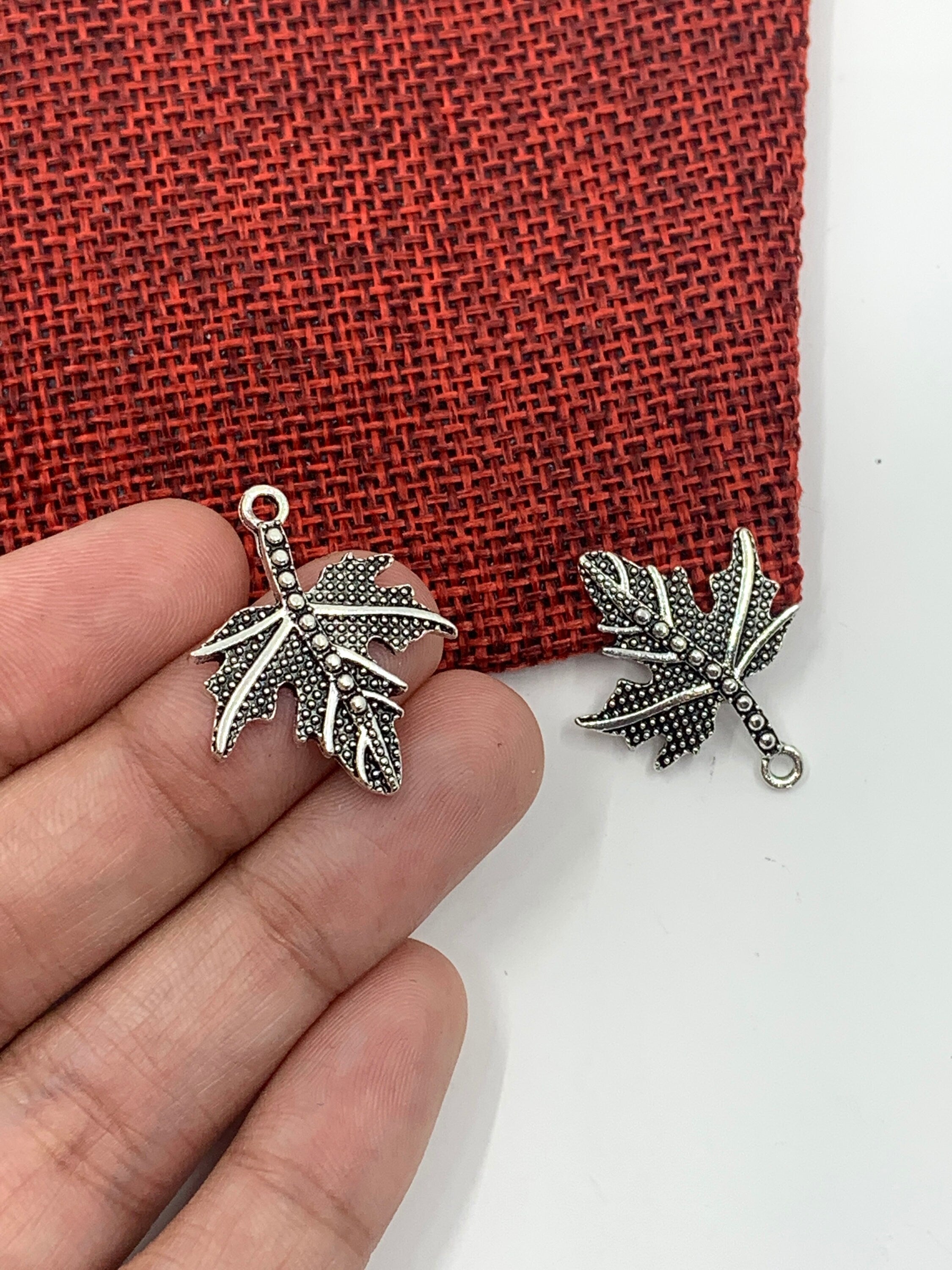 Antique Silver Leaf Charm | Bellaire Wholesale