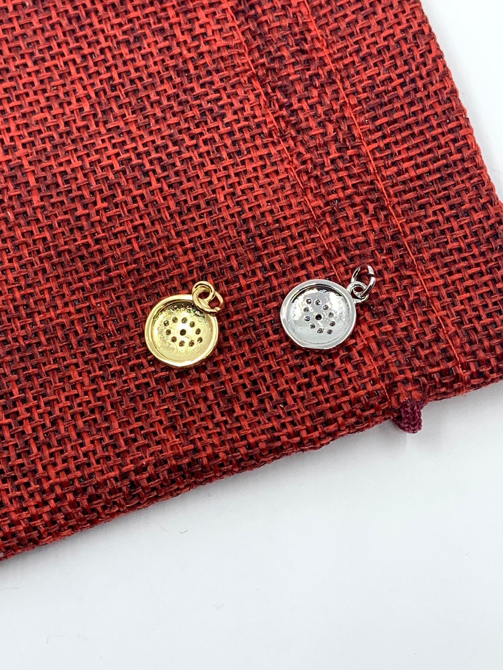 Round Evil eye Gold/ Rhodium Charm | Bellaire Wholesale