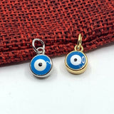 Enamel Evil Eye Charm, Blue color | Bellaire Wholesale