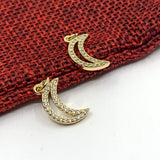 Half Moon Gold Charm, Crescent Moon | Bellaire Wholesale