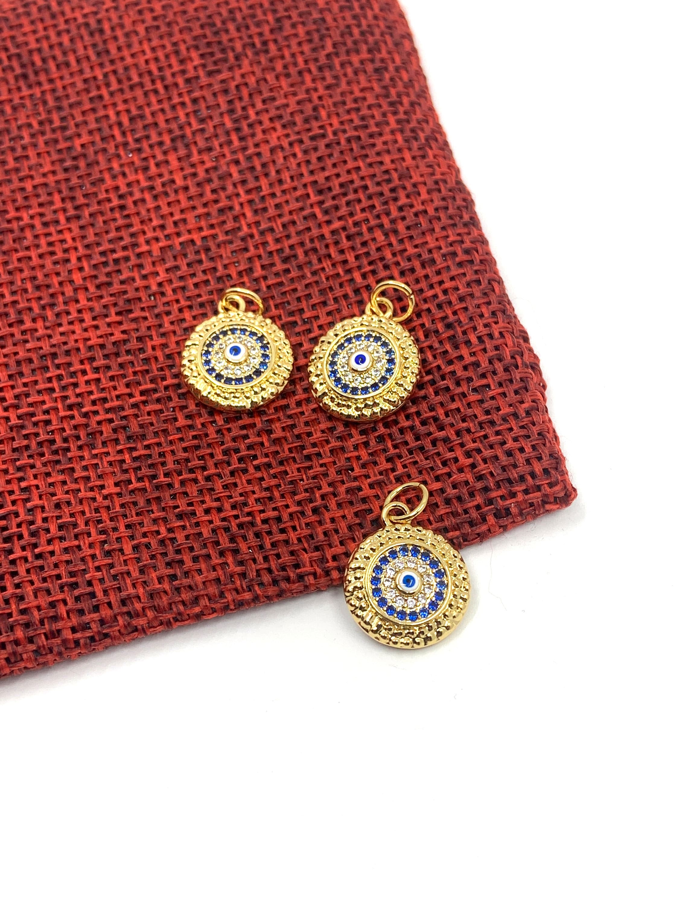Gold Round Evil Eye | Bellaire Wholesale