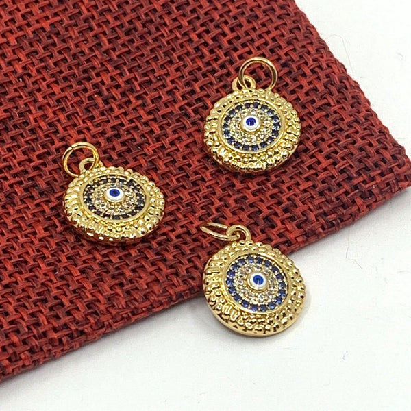Gold Round Evil Eye | Bellaire Wholesale