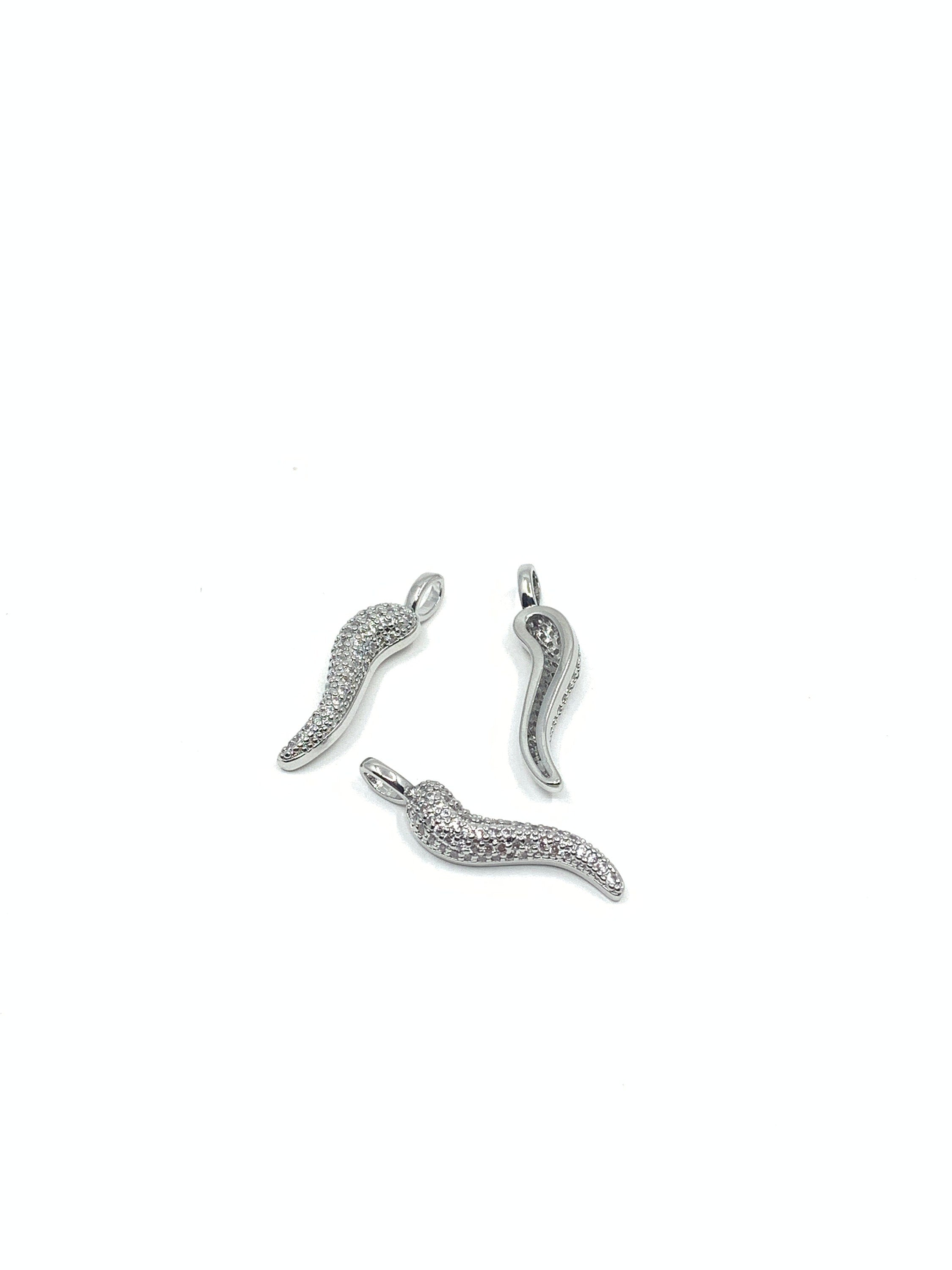 CZ Micro Pave Cornicello Charms | Bellaire Wholesale