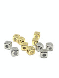 Cube Spacer Beads with Protection Signs | Bellaire Wholesale
