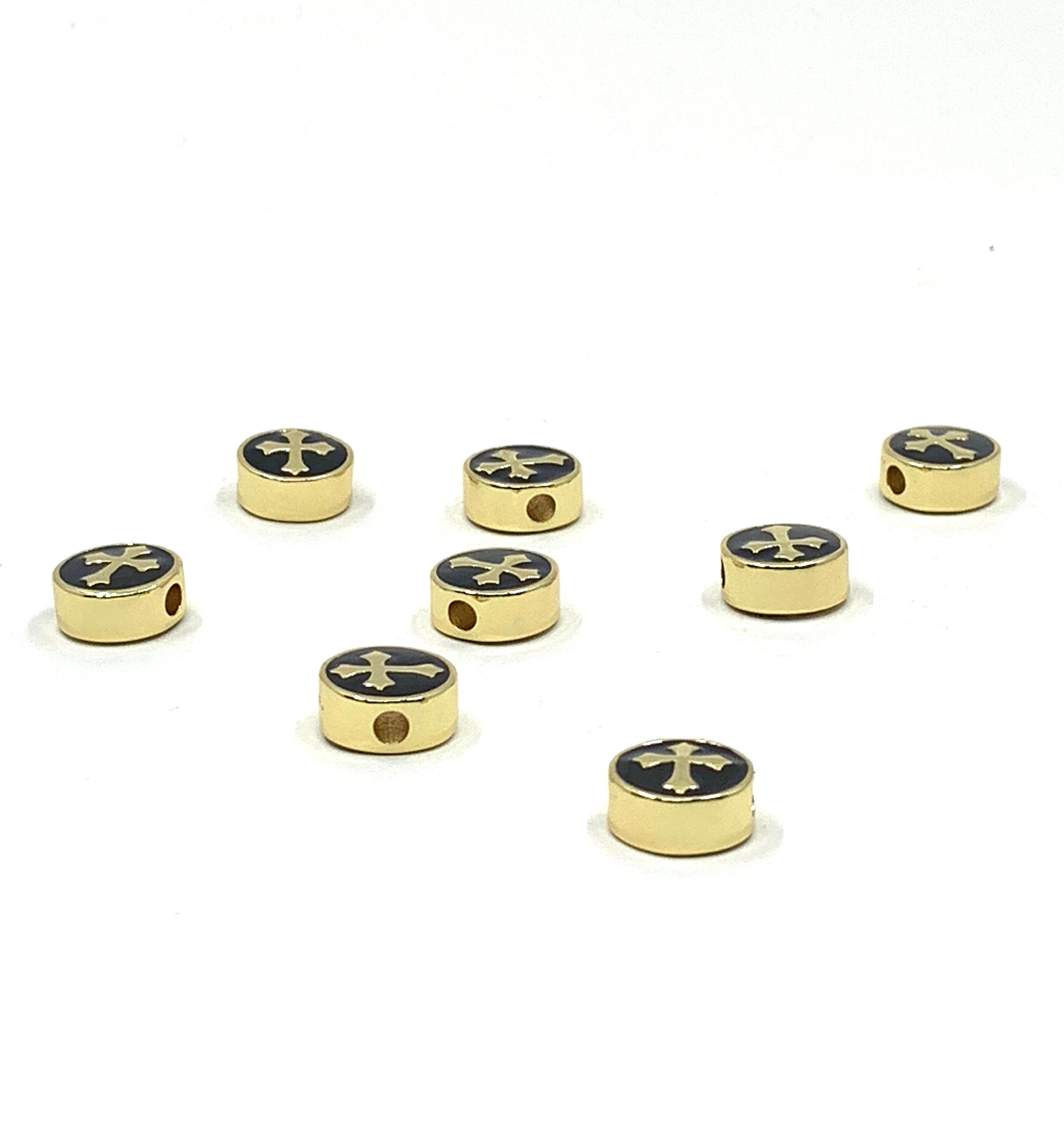 11mm Enamel Cross Beads | Bellaire Wholesale