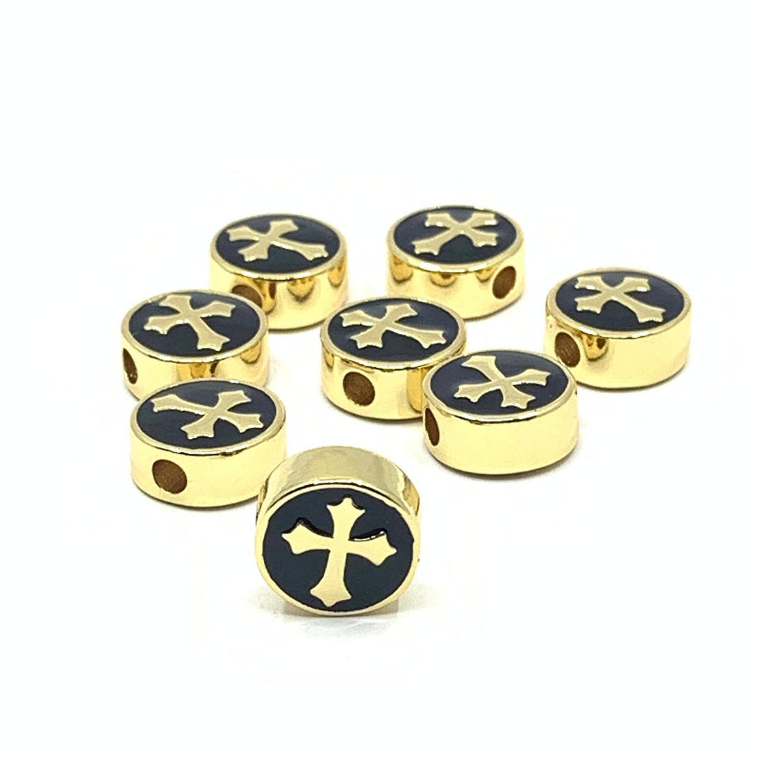 11mm Enamel Cross Beads | Bellaire Wholesale