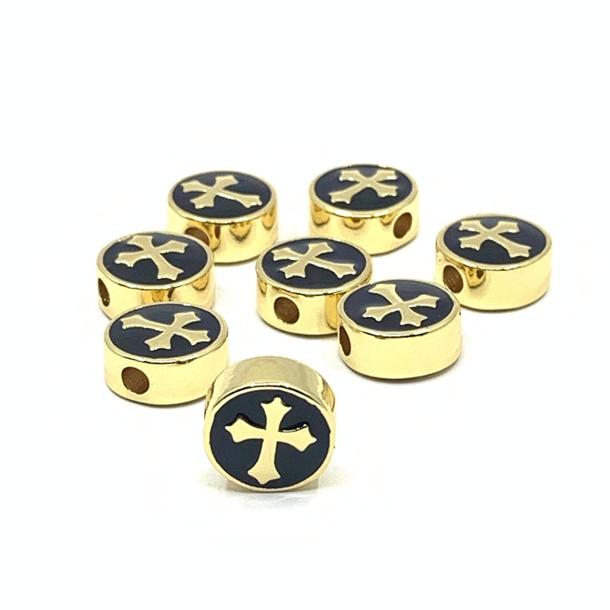 11mm Enamel Cross Beads | Bellaire Wholesale
