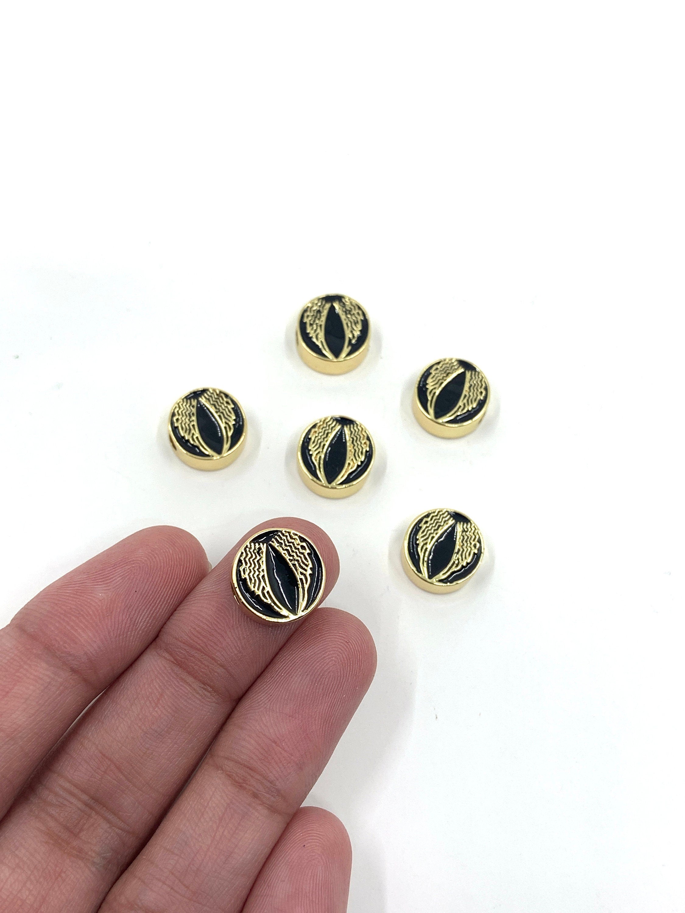 11mm Enamel Angel Wing Beads | Bellaire Wholesale