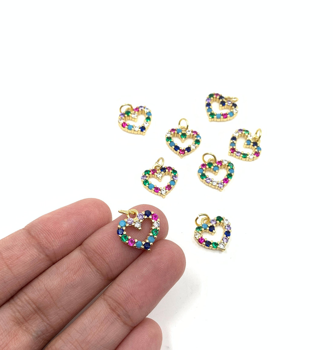 Heart of Colors: Cubic Zirconia Heart Pendant