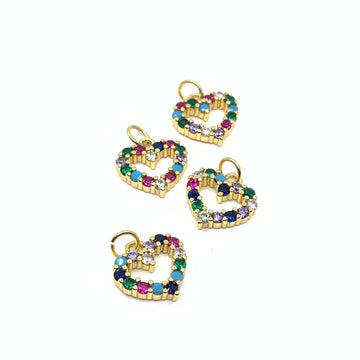 Heart of Colors: Cubic Zirconia Heart Pendant