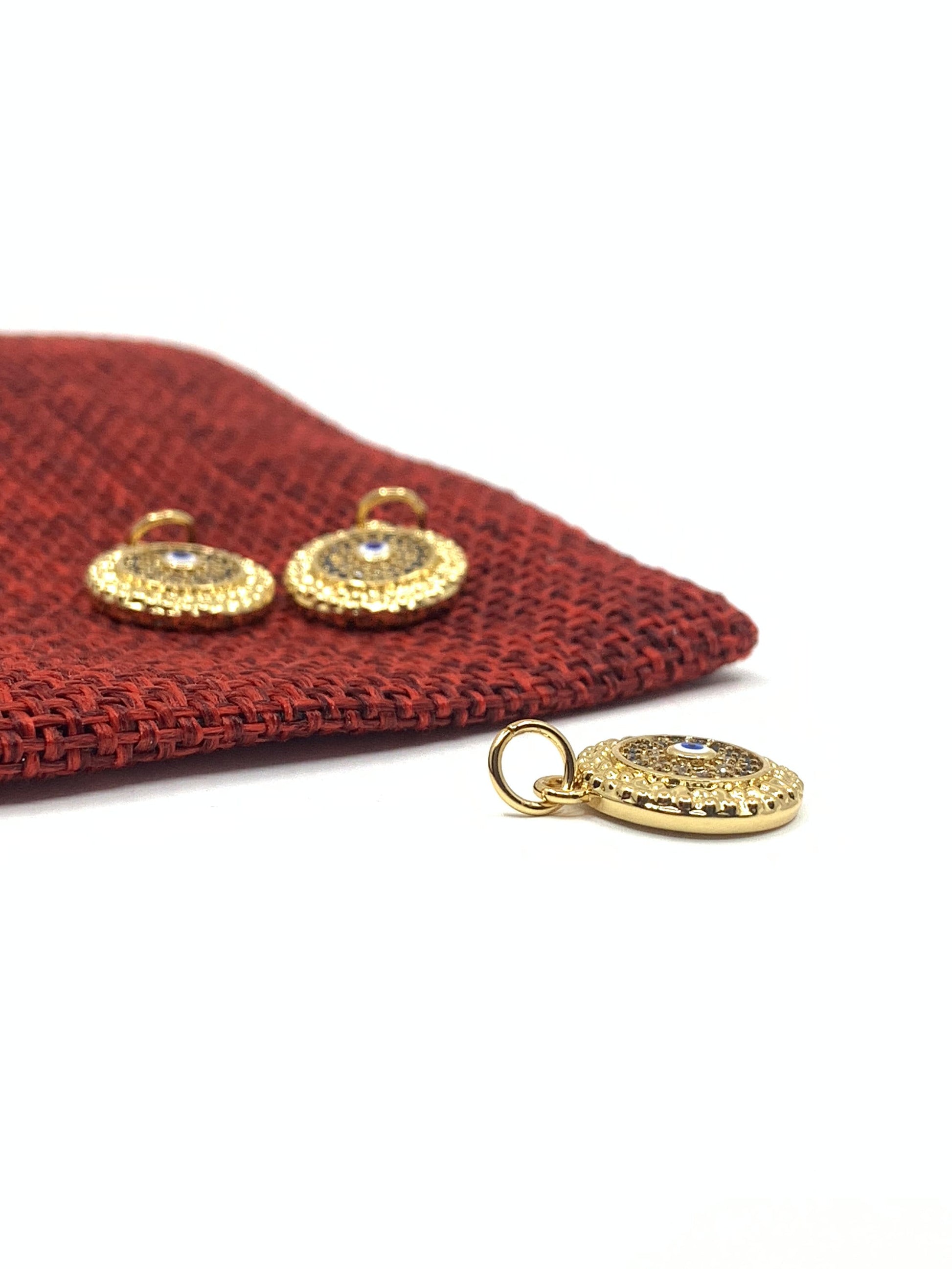 Gold Round Evil Eye | Bellaire Wholesale