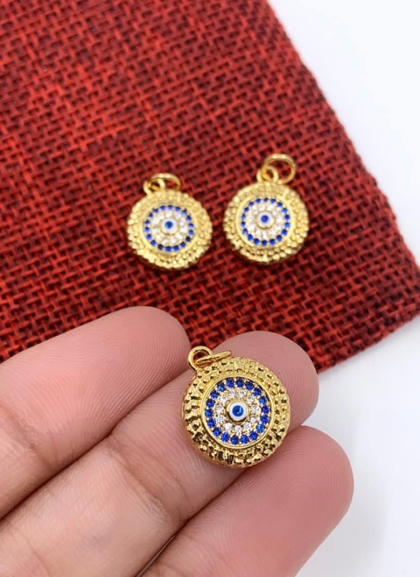 Gold Round Evil Eye | Bellaire Wholesale