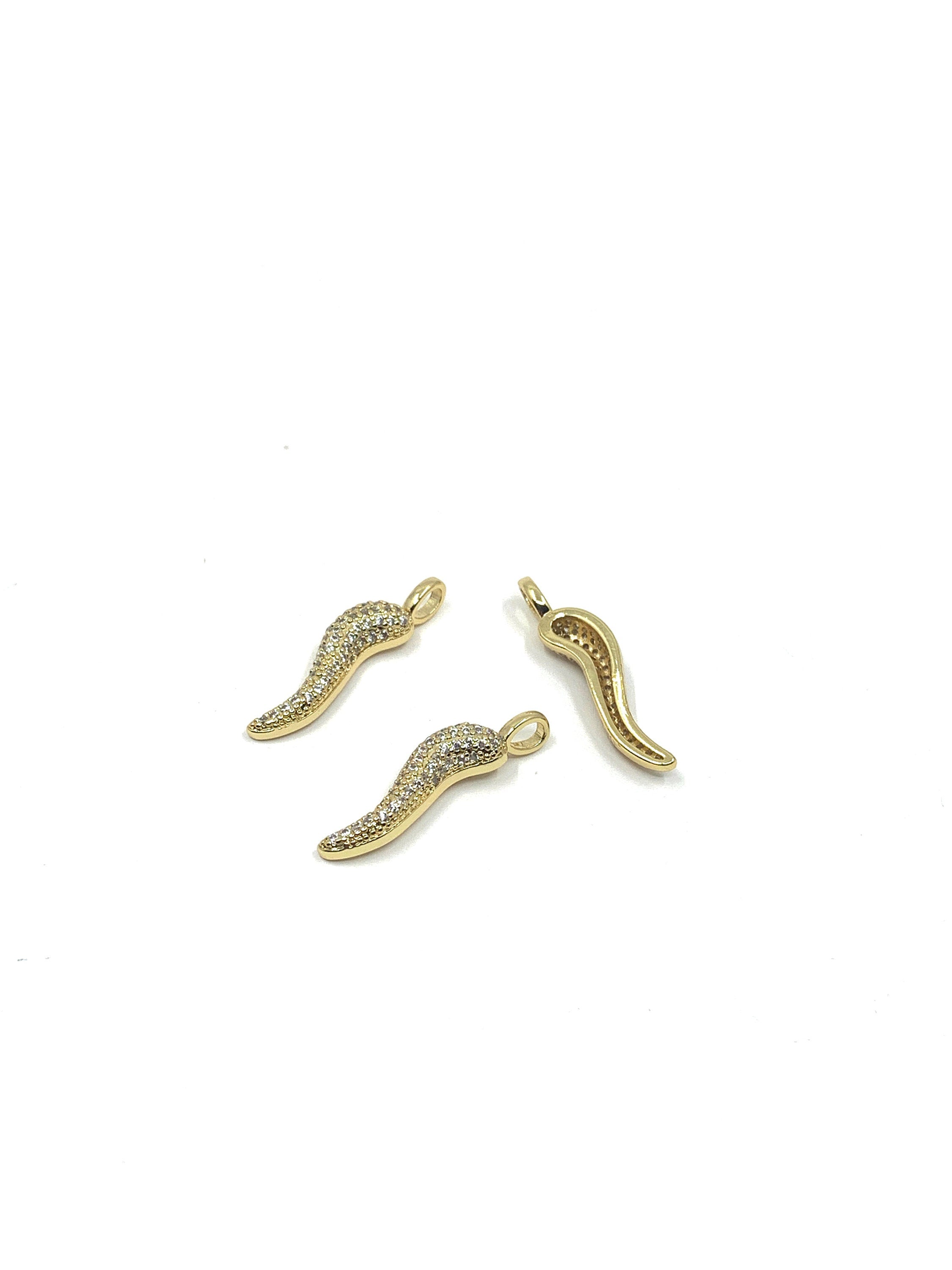 CZ Micro Pave Cornicello Charms | Bellaire Wholesale