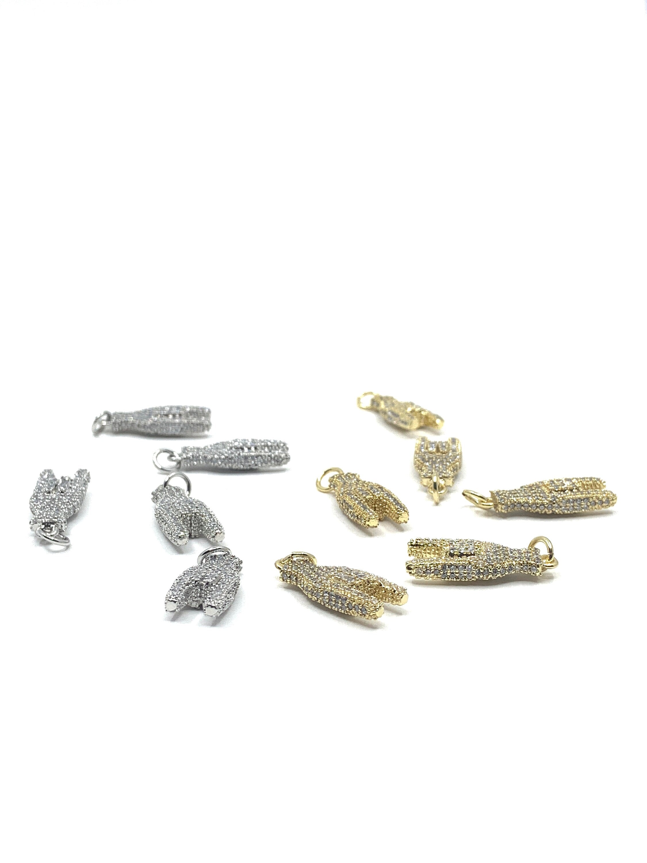 CZ Micro Pave Hand Charms | Bellaire Wholesale
