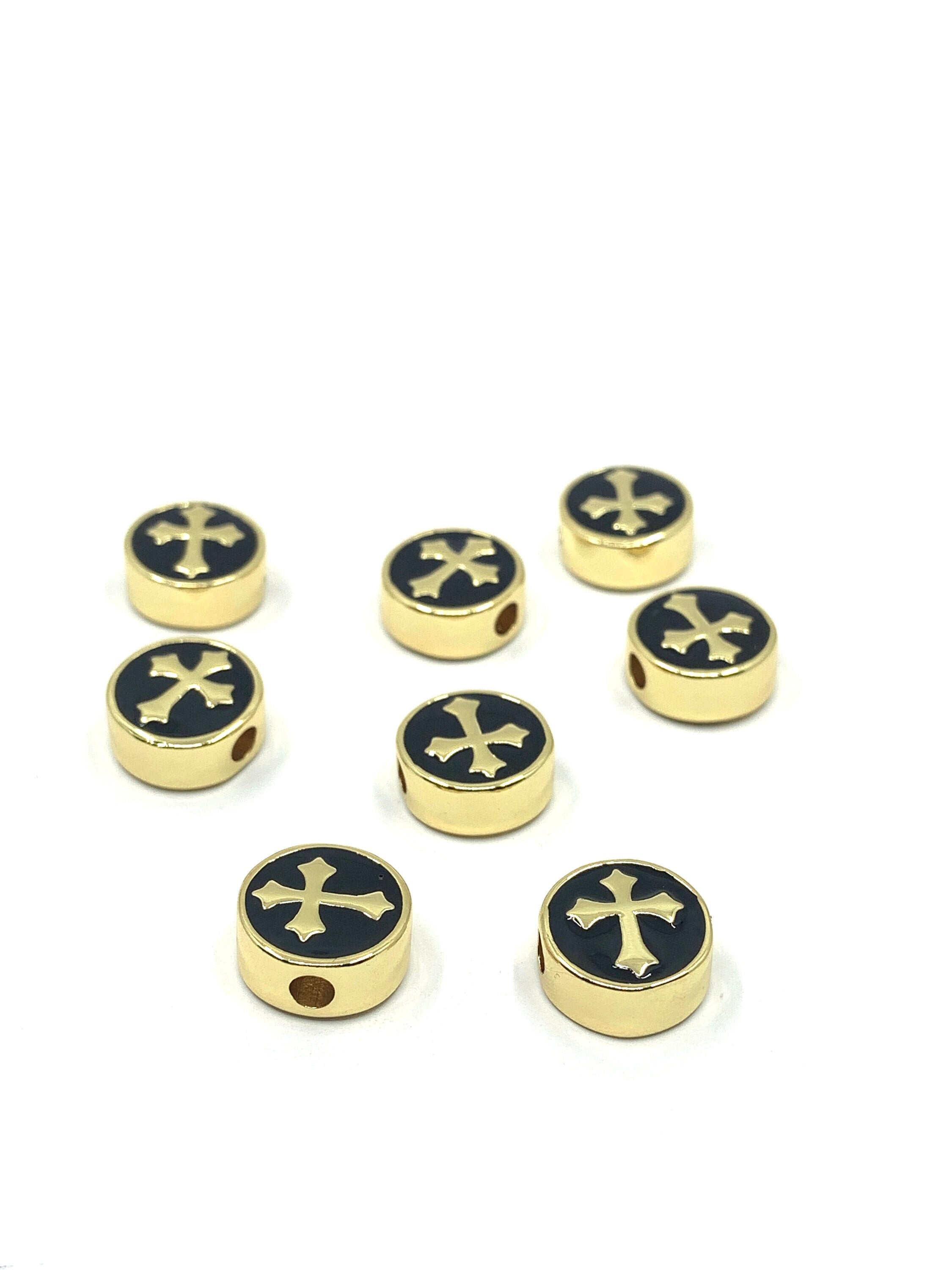 11mm Enamel Cross Beads | Bellaire Wholesale