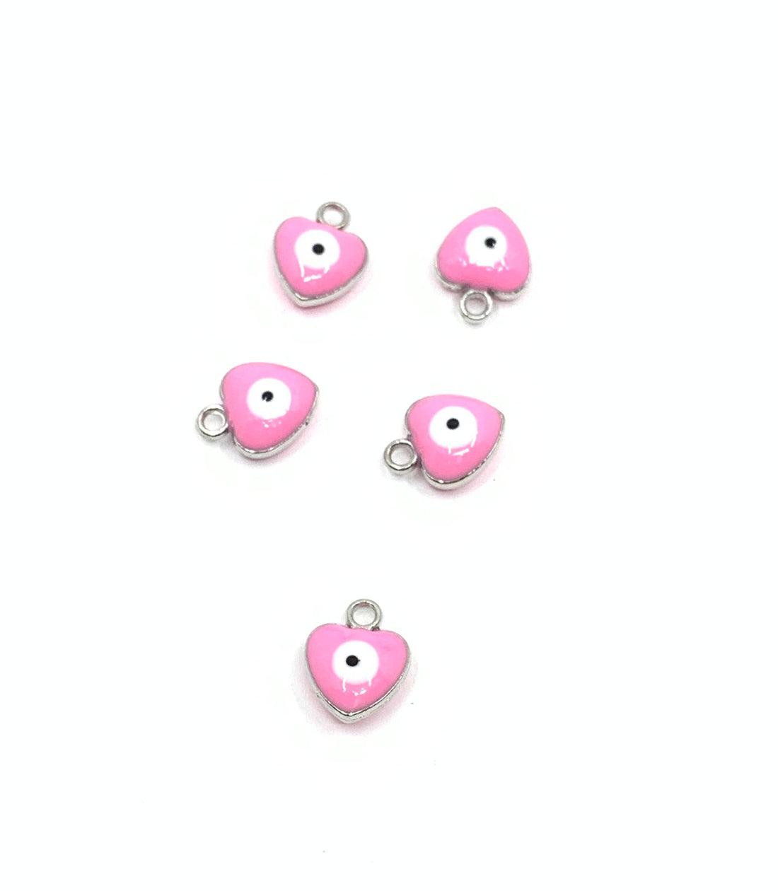 Heart Shape Pink Evil Eye Charm | Bellaire Wholesale