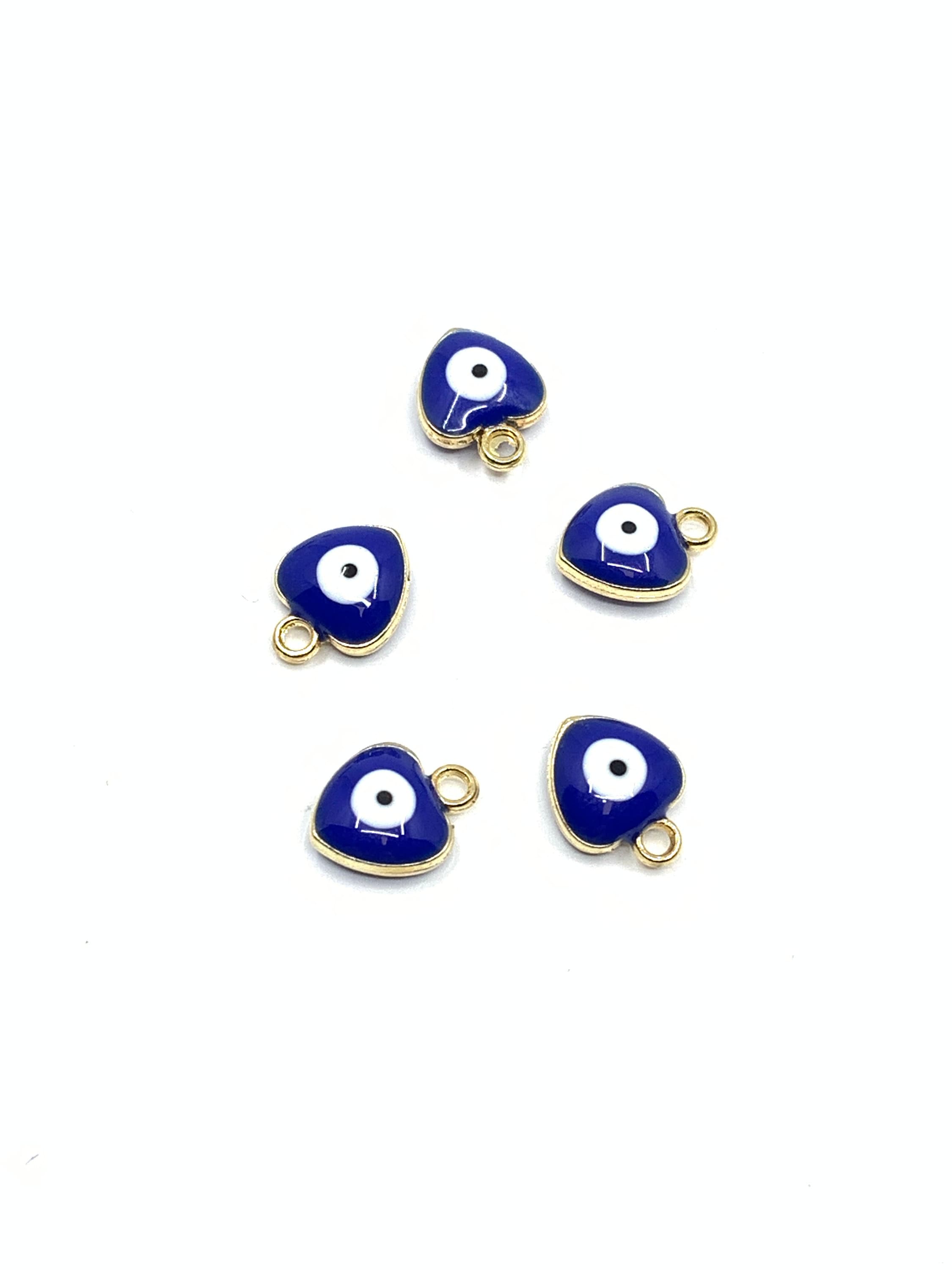 Heart Shape Pink Evil Eye Charm | Bellaire Wholesale