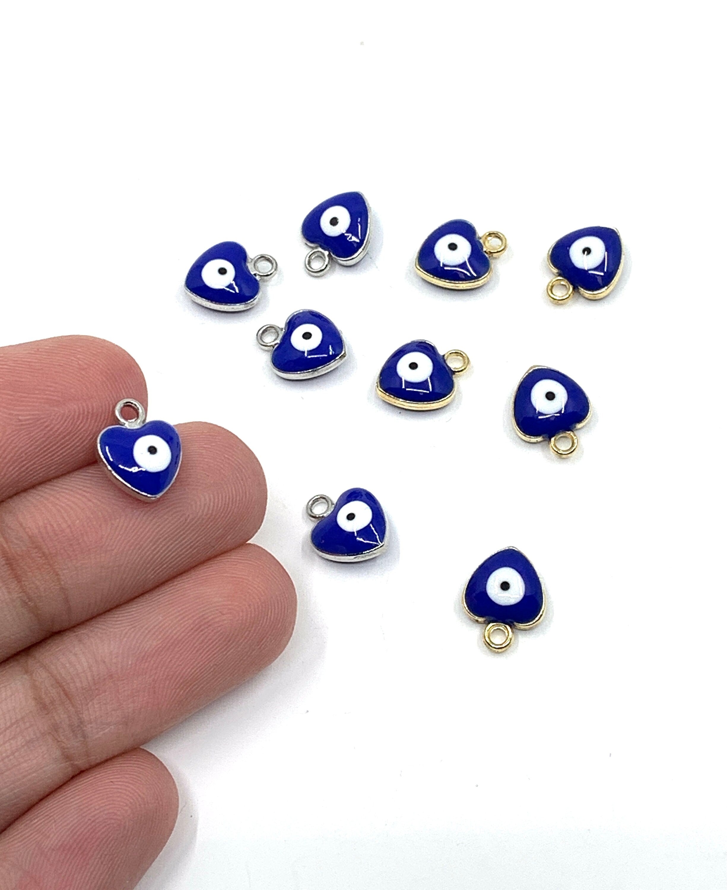 Heart Shape Pink Evil Eye Charm | Bellaire Wholesale