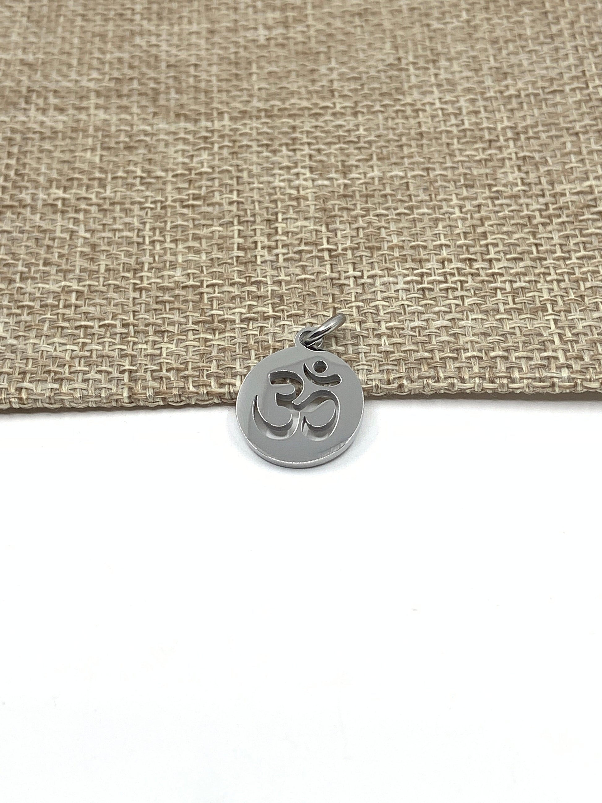 Stainless Steel Om Charm | Bellaire Wholesale