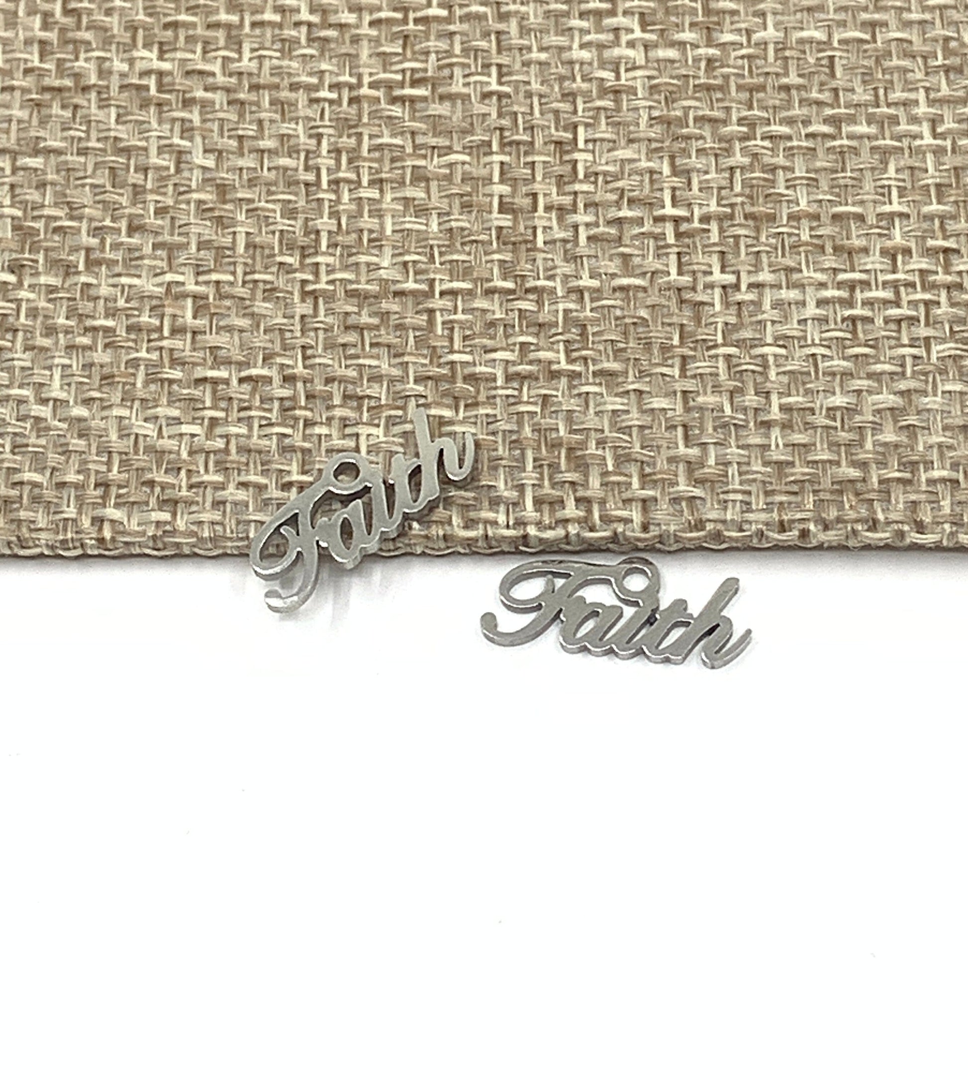 Stainless Steel Faith Charms | Bellaire Wholesale