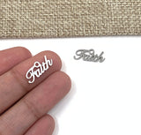 Stainless Steel Faith Charms | Bellaire Wholesale