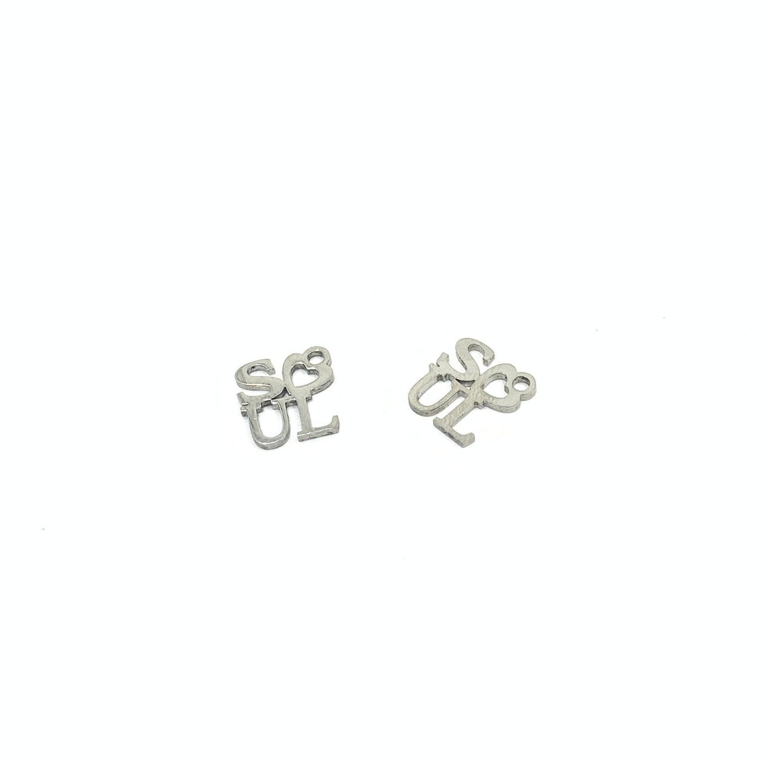 Soul writing charms against a white background 